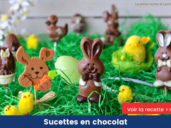 Sucettes en chocolat